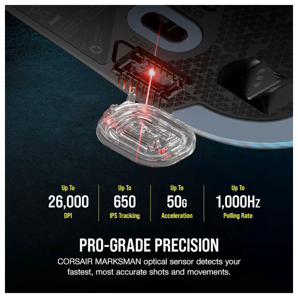  Corsair M75 - Wireless Gaming Mouse - RGB - Black 