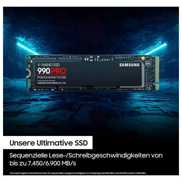  Samsung 990 PRO - Internal SSD - 2TB - Black 
