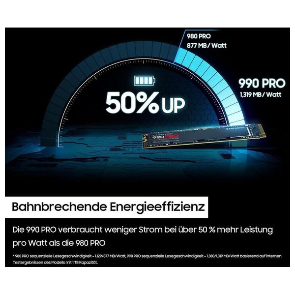  Samsung 990 PRO - Internal SSD - 2TB - Black 