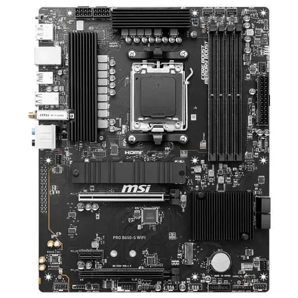  لوحة أم MSI PRO B650-S WIFI - مقبس AM5 - ذاكرة DDR5 - منفذ PCIe 4.0 
