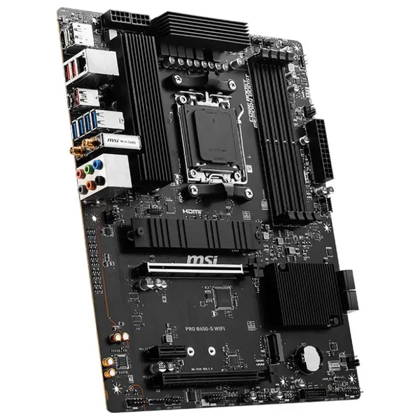 لوحة أم MSI PRO B650-S WIFI - مقبس AM5 - ذاكرة DDR5 - منفذ PCIe 4.0 
