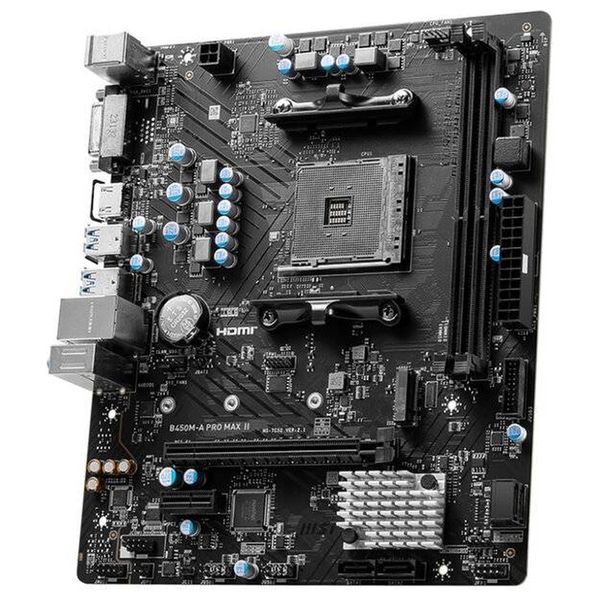  MSI Motherboard - AM4 - Micro-ATX - Black 