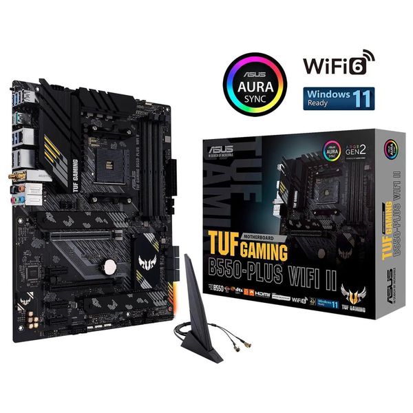  ASUS TUF GAMING B550-PLUS WIFI II - AMD B550 - AM4 - ATX - Wi-Fi 6 