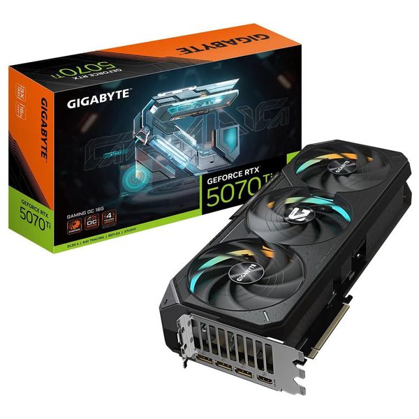  Gigabyte 9VN507TGO-00-G10 - Graphics Card - GeForce RTX 5070 Ti - 16GB - Black 