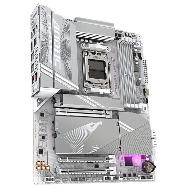 لوحة أم كيكابايت 9MX87ELE-00-G11 X870 AORUS ELITE WIFI7 ICE - مقبس AM5 - ATX - DDR5 - PCIe 5.0 - USB4 - Wi-Fi 7 