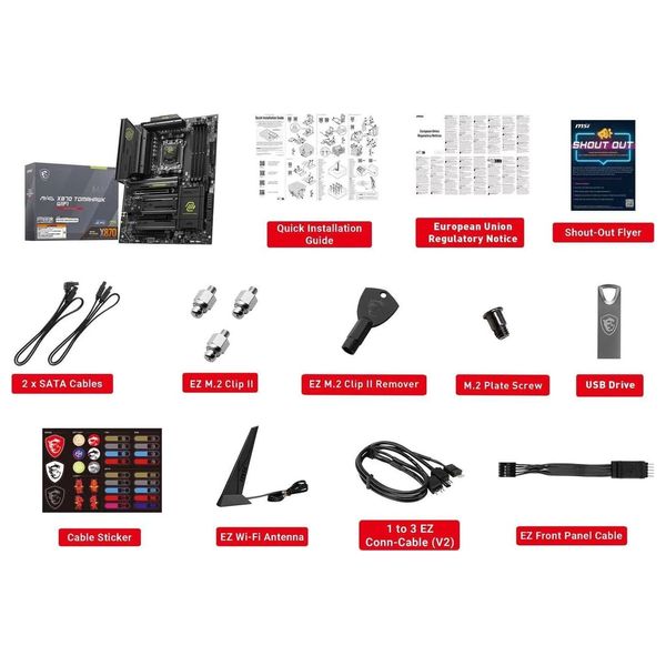  لوحة أم MSI 911-7E51-021 - X870 - AM5 - ATX - Wi-Fi 7 