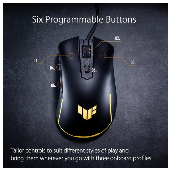  ASUS TUF Gaming M3 Gen II Black Wired Mouse 