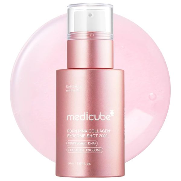  Medicube PDRN Pink Collagen Exosome 2000 Shot Facial Serum, 30ml 