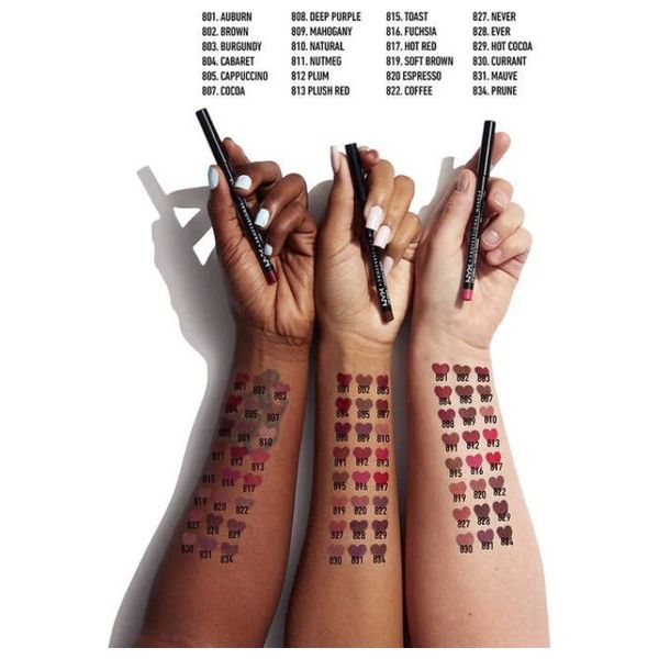  Nyx Slim Lip Pencil - Creamy Long-Lasting Lip Liner, Auburn 