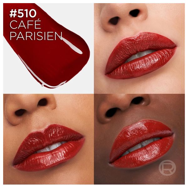  لوريال باريس إنفاليبل لاك ريزستانس أحمر شفاه سائل لامع, 510 - كافيه باريسيان 
