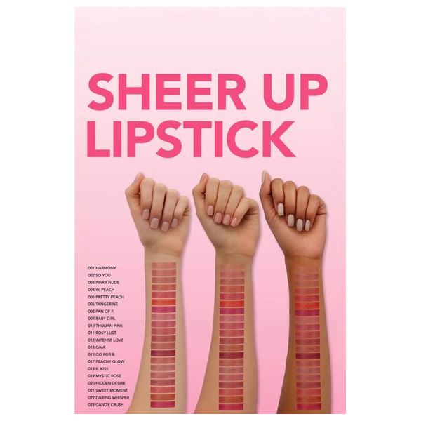  Flormar Sheer Up Moisturizing Glossy Lipstick, 013 - Gaia 