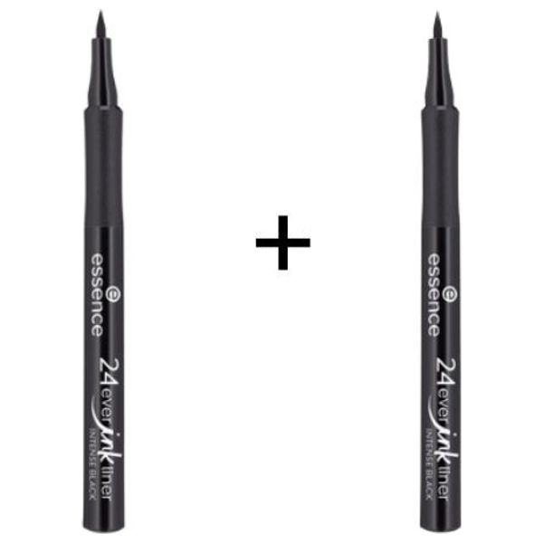  Essence 24ever Ink Liner, 1.2 ml - Matte Black - 1+1 Free 