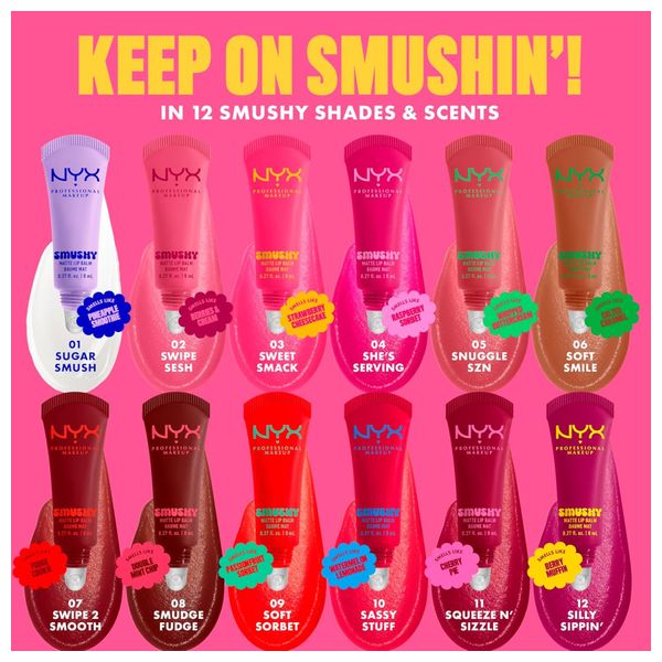  Nyx Professional Makeup Smushy Matte Lip Balm - 08 Smudge Fudge 