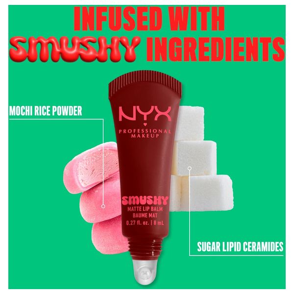  Nyx Professional Makeup Smushy Matte Lip Balm - 08 Smudge Fudge 