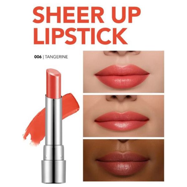  Flormar Sheer Up Moisturizing Glossy Lipstick - 006 Tangerine 