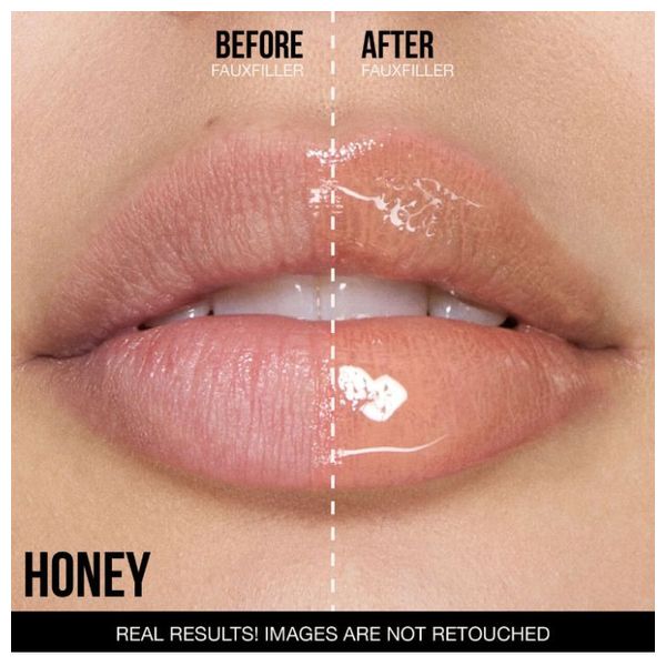  Huda Beauty Faux Filler Extra Shine Lip Plumper - Non-Sticky, Honey 