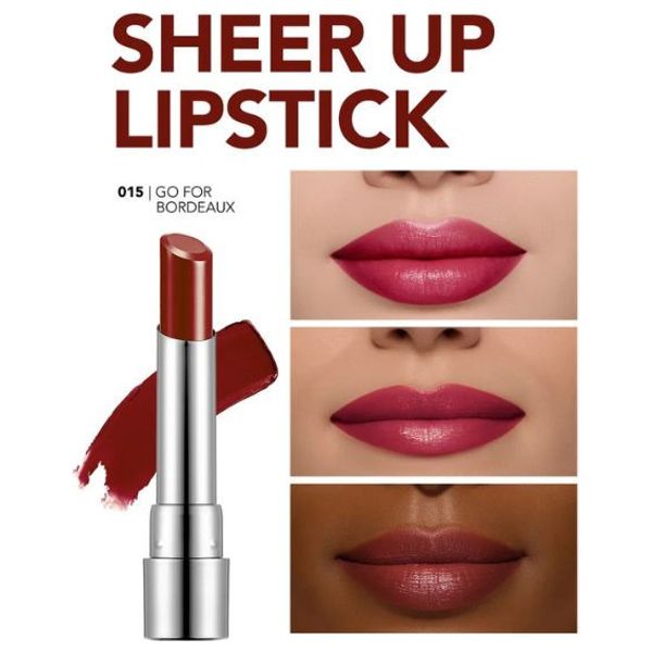  Flormar Sheer Up Moisturizing Glossy Lipstick - 015 GO FOR BORDEaksha 