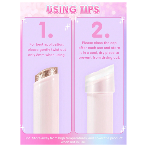 Sheglam Crystal Jelly Glaze Stick - Shimmer Highlighter Stick, Bronze Dust 