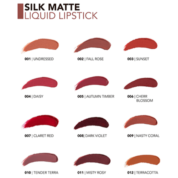  Flormar Silk Matte Liquid Lipstick - 4.5 ml, 009 Nasty Coral 