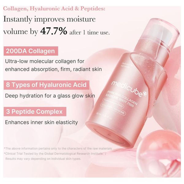  Medicube PDRN Pink Collagen Exosome 7500 Shot Facial Serum - 30ml 