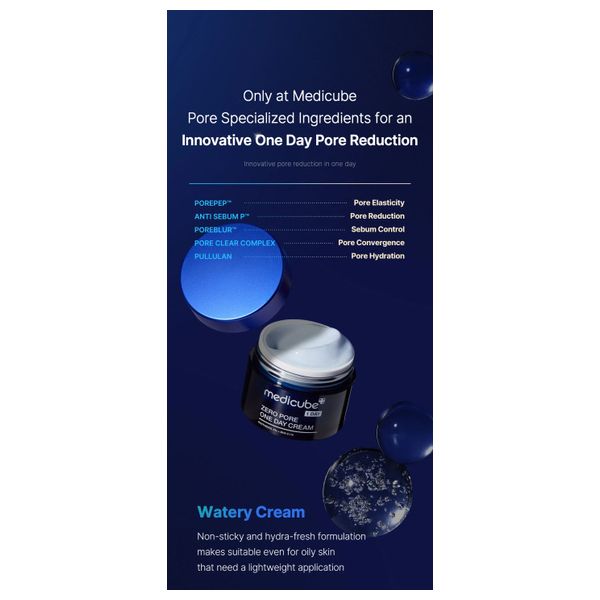  Medicube Zero Pore One Day Cream - Pore Refining Moisturizer, 50ml 