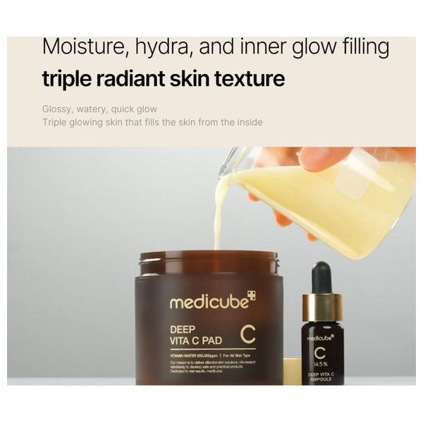  Medicube Deep Vita C Pad - Brightening and Exfoliating Facial Pads, 70 Pads 