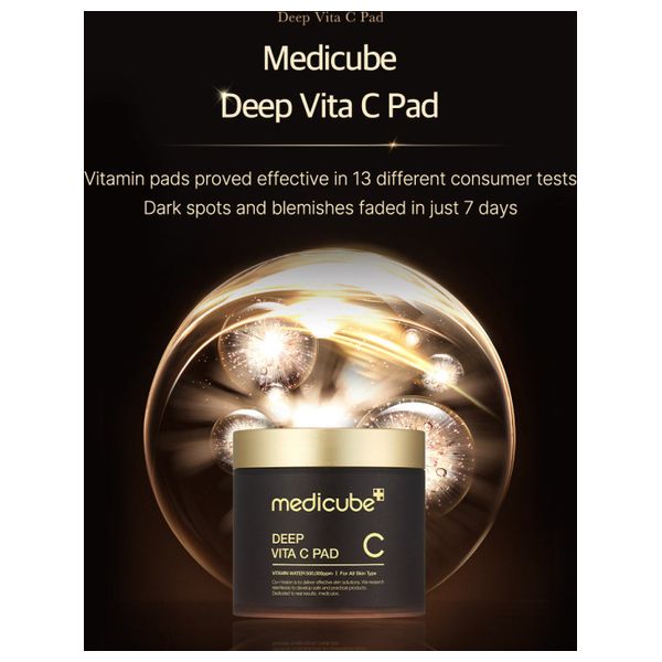 Medicube Deep Vita C Pad - Brightening and Exfoliating Facial Pads, 70 Pads 