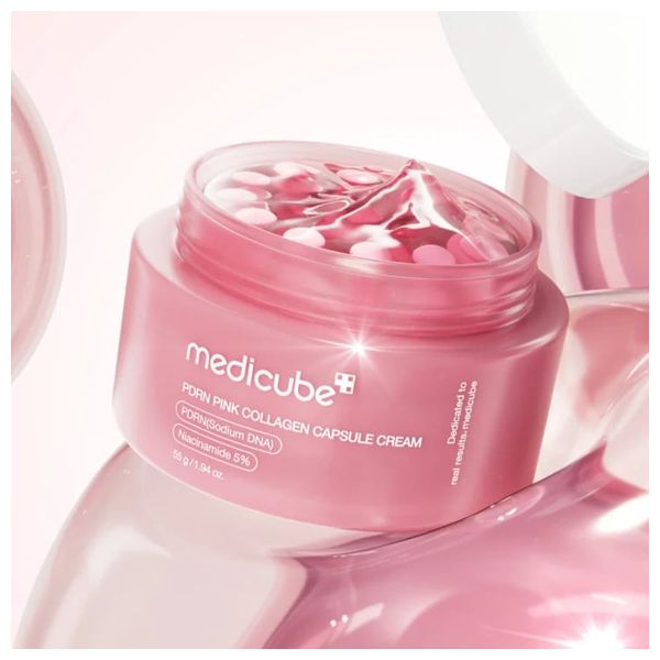  Medicube PDRN Pink Collagen Capsule Cream - Anti-Aging Face Moisturizer, 55g 