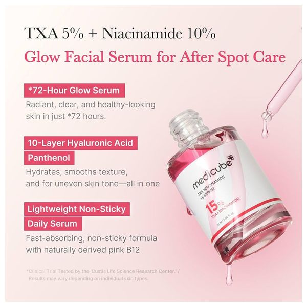  Medicube TXA + Niacinamide 15% Glow Serum - Brightening Dark Spot Treatment, 30ml 