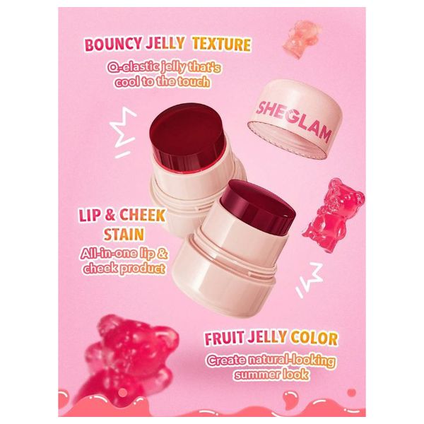  Sheglam Jelly-Licious Hydrating Lip & Blush Tint - Cheerio 