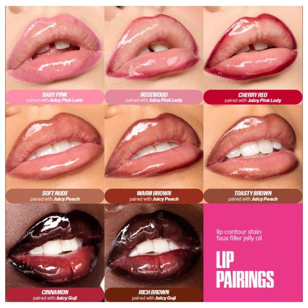  Huda Beauty Faux Filler Jelly Lip Oil - 3.9 ml, Juicy Goji 