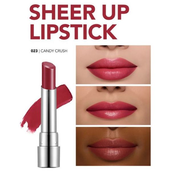  Flormar Sheer Up Moisturizing Glossy Lipstick - Long-Lasting Hydration, 023 Candy Crush 