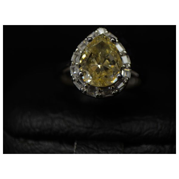  Italian Silver Set with Yellow Zircon - 925k - 16.9g - Silver 