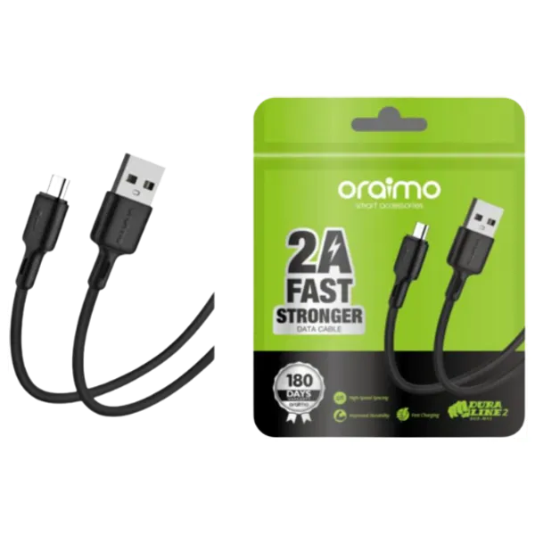  Oraimo 2A - Micro USB - 1m - 2A - Black 