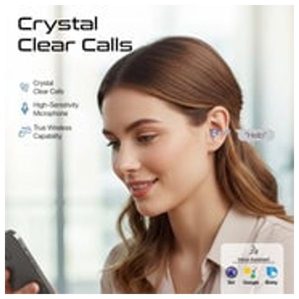  سماعات أذن مفتوحة لاسلكية AirClip-Pro من بروميت - بطارية 28 ساعة - مقاومة للماء IPX4 - بلوتوث 6 - بنفسجي 