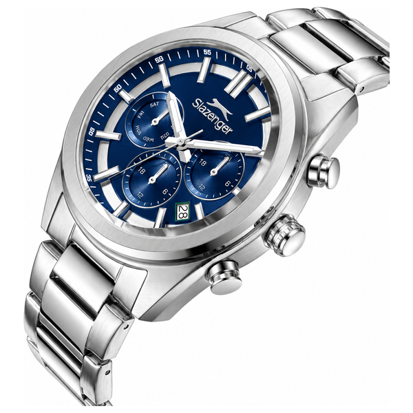  Slazenger Watch SL-9-2554-2-02 For Men - Analog Display, Stainless Steel Band - Silver 