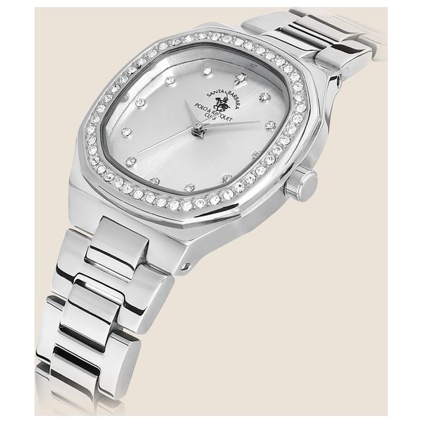  Santa Barbara Polo & Racquet Club Watch SB-1-10625-1 For Women - Analog Display, Stainless Steel Band - Silver 