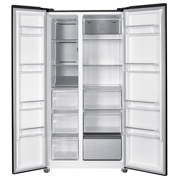  Turbo SA-323 - Side-by-Side Refrigerator - 21 - 25 Cubic Feet - Inverter - Glass - Black 