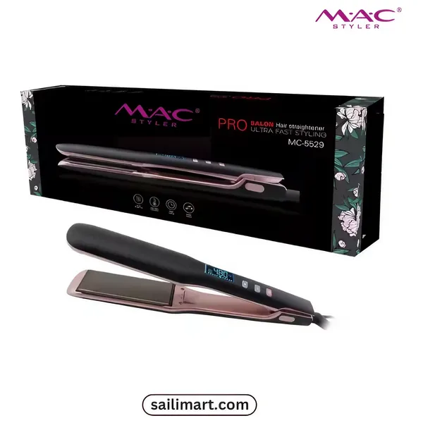  MAC Styler MC5529 - Professional Salon Hair Straightener - 250W - Black 