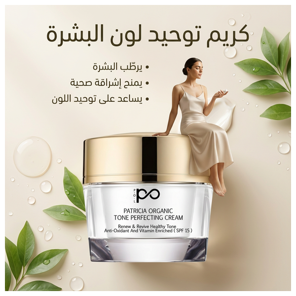  Patricia Organic Tone Perfecting Cream - Skin Brightening and Tone-Evening, 50ml 