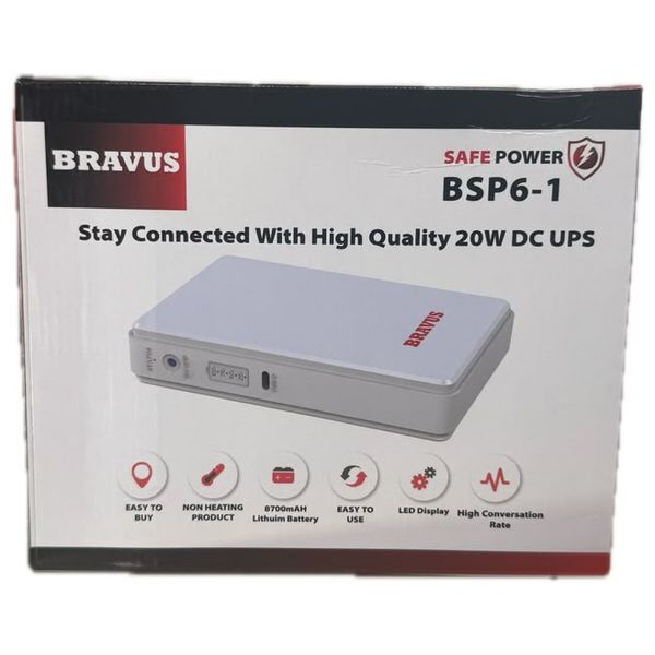  Bravus - Nano Router UPS - 8700mAh Capacity - White 