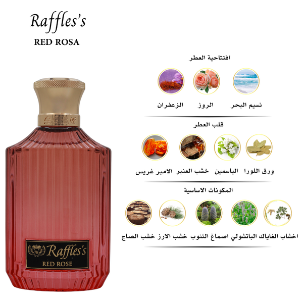 Raffles Red Rosa By Sare Agha For Women - Eau de Parfum, 100ml 