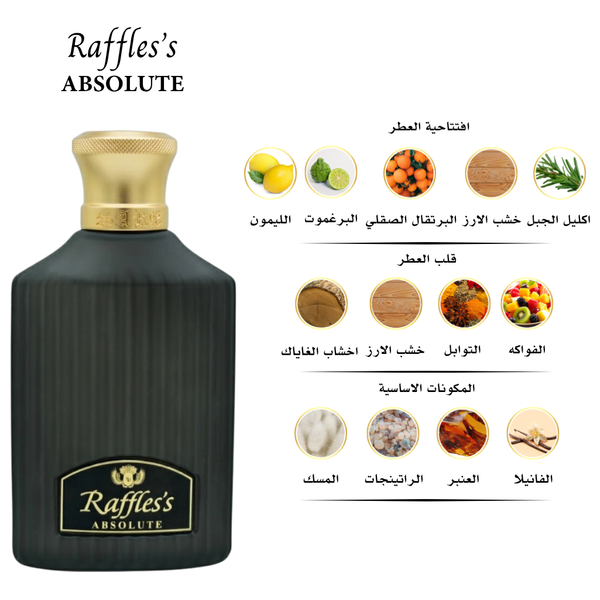  Raffles Absolute By Sare Agha For Men - Eau de Parfum, 100 ml 