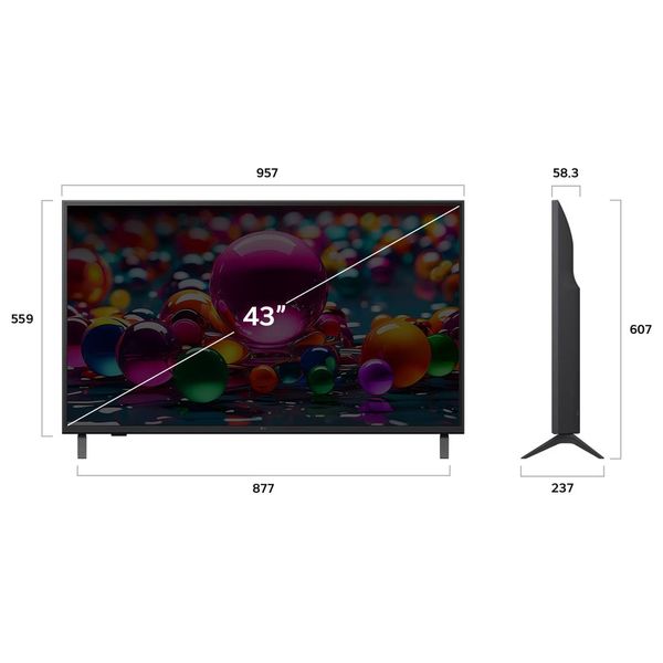  شاشة ال جي 43UA85006LA - 43 انش - 4K - LED - هرتز 60 - اسود 