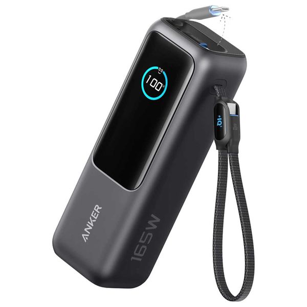  Anker A1695H11 - Power Bank - 165W - 25000mAh - Built-In USB-C Cables - Digital Display 
