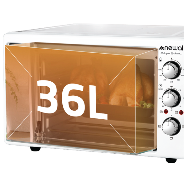  فرن كهربائي نوال - 36 لتر - 1600 واط - MOV-1537-02 - ابيض 