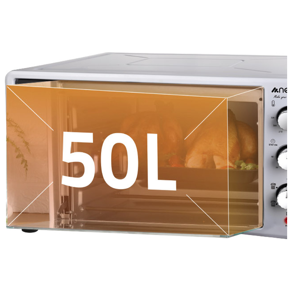  نوال فرن كهربائي - 50 لتر - 1800 واط - MOV-1650-01 - أبيض 