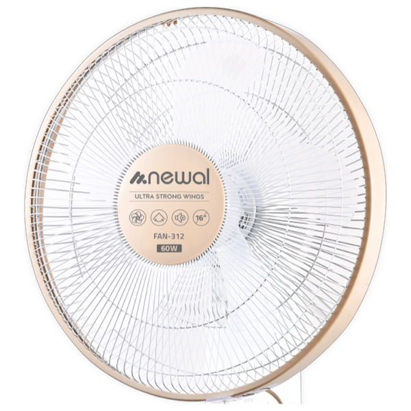  Newal FAN-312 - Wall Mounted Fan - 60W  - 2 Pieces - Beige 