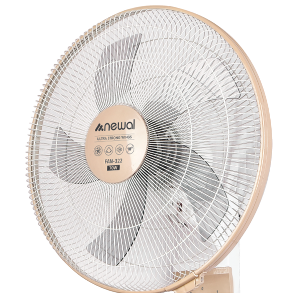  Newal FAN-322 - Wall Fan - 60W - 3 Speed - 2 Pice - Beige 