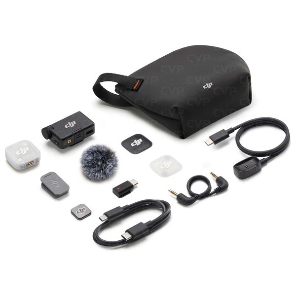  DJI Mic Mini 2 -1TX-1RX - Ultra-Lightweight Wireless Microphone System (1TX + 1RX) - 400m Range & 48-Hour Battery - Black 